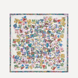 Liberty of London silk scarf | Retold Patchwork 45x45 Silk Scarf
